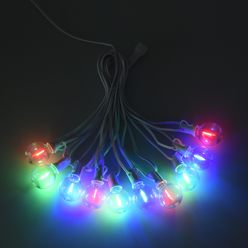 G40 Clip-on E12 Spiralfärgade String Lights (vit stil)