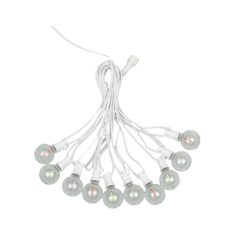 G40 Clip-on E12 Spiralfärgade String Lights (vit stil)