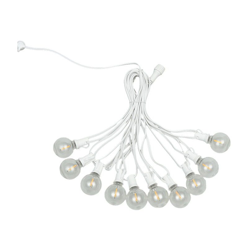 G40 Clip-on E12 Spiral Varmvit String Lights (Vit stil)