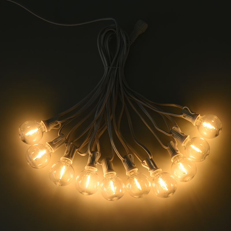 G40 Clip-on E12 Spiral Varmvit String Lights (Vit stil)