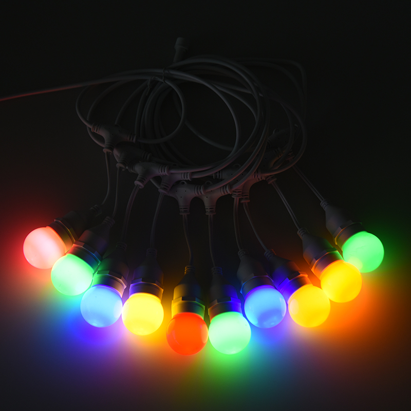 G45 Pendel Typ E27 Spiralfärgade String Lights