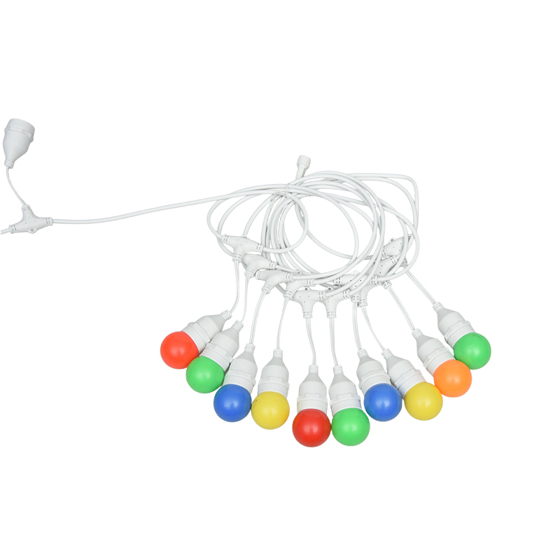 G45 Pendel Typ E27 Spiralfärgade String Lights