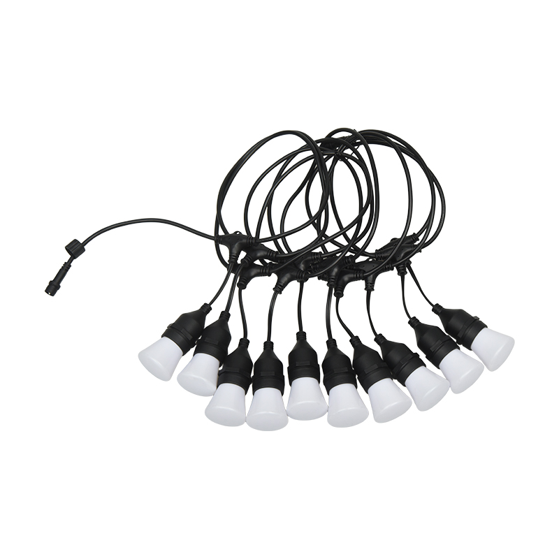 C45 Hängande Typ E27 Spiral RGB Synkroniserade blinkande strängljus