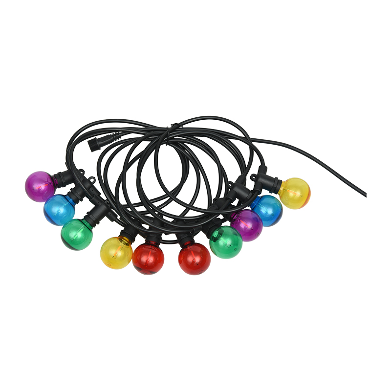 G40 Ball Bubble E12 Spiral Mun Färgglad dekorativ festongbelysning