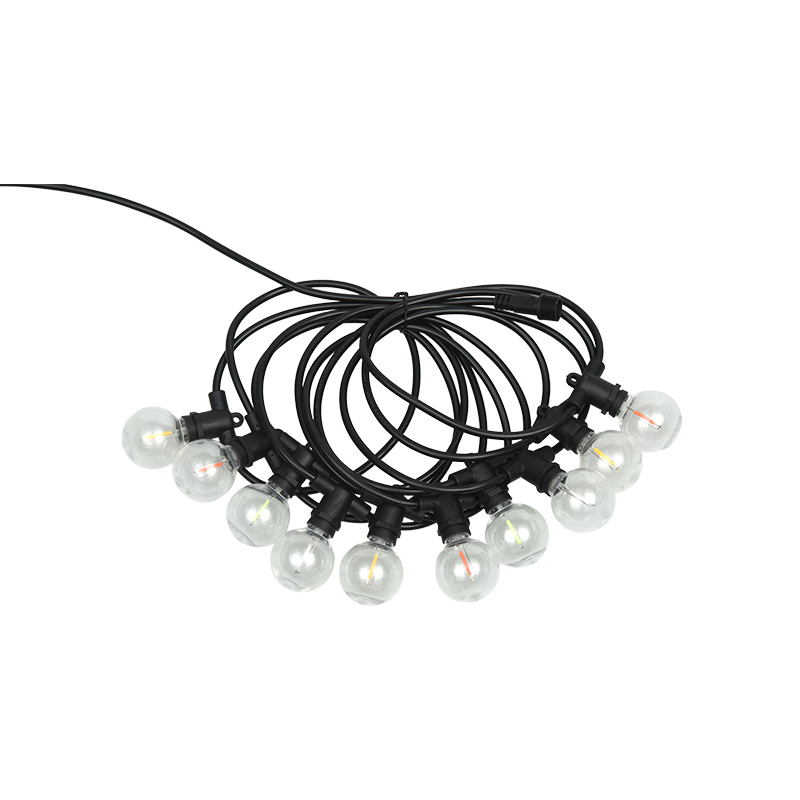 G40 Ball Bubble E12 Spiral Mun Färgglad LED dekorativ festongbelysning