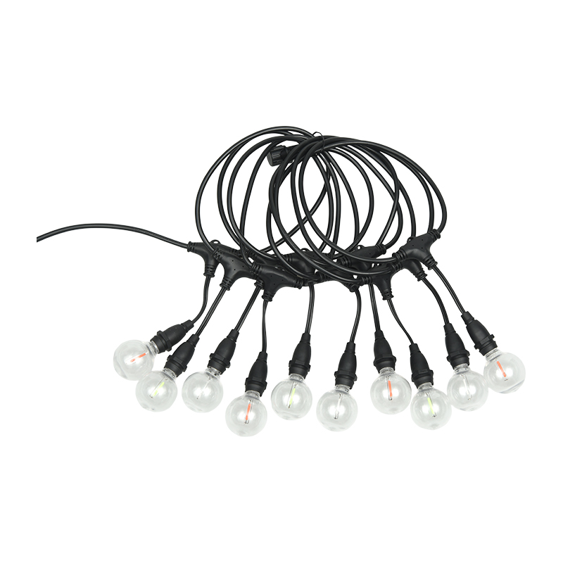 G40 transparent glödlampa E12 spiral munfärgad hängsnöre