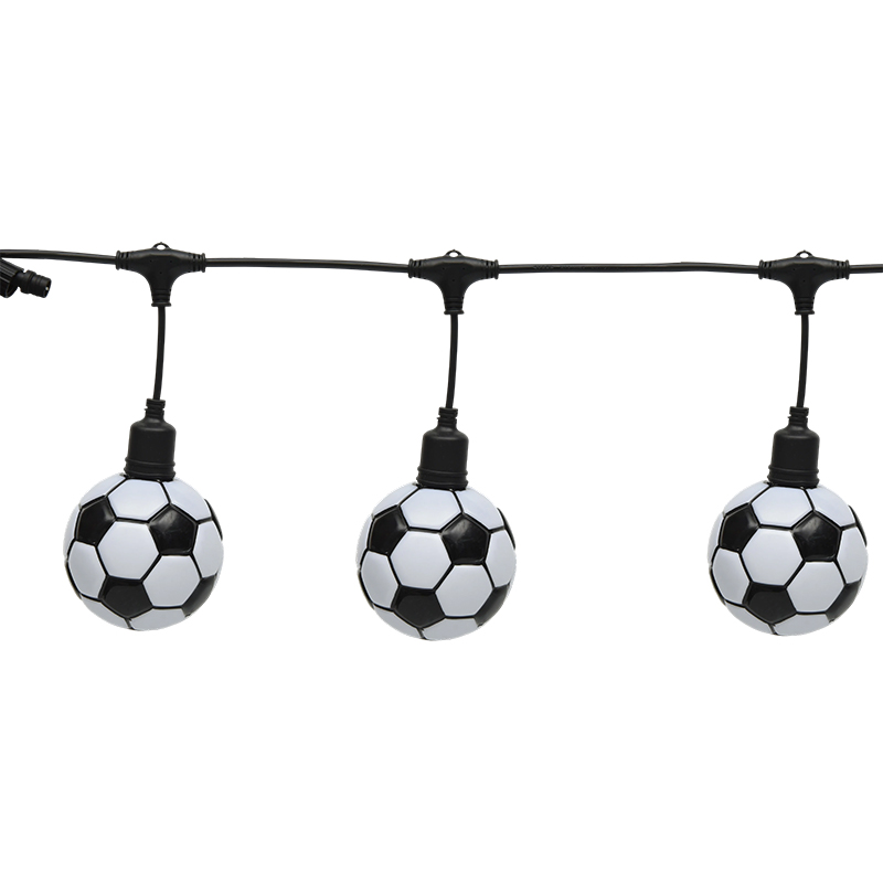 Strängljus med fotbollstema (5 meter, 10 lampor)